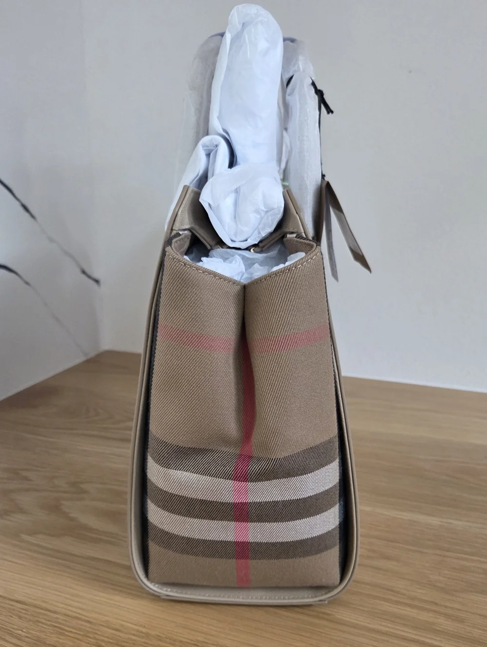 Burberry Banwell Check Canvas & Leather Satchel - Picture 2 of 8